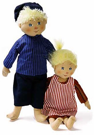 Michel und Ida als Kuschel-Puppen
