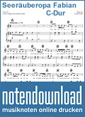 Noten für Klavier und Gesang in C-Dur Seeräuberopa Fabian