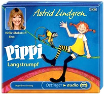 Pippi Langstrumpf Teil 1 als Hörbuch (auf 3 CDs) gelesen von Heike Makatsch