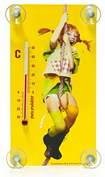 Pippi Langstrumpf Thermometer (gelb)