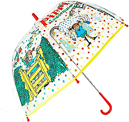 Regenschirm mit lustigen Pippi Langstrumpf Motiven