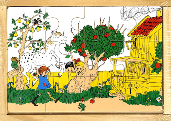 Vier Astrid Lindgren Puzzle Holz,12Tlg.