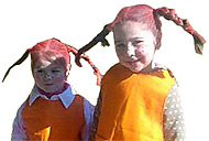 Olivia und Jolanda als Pippi Langstrumpf