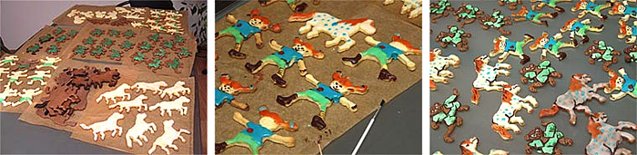 Pippi Langstrumpf Kekse werden bemalt ...
