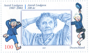 Astrid Lindgren Briefmarke 2007
